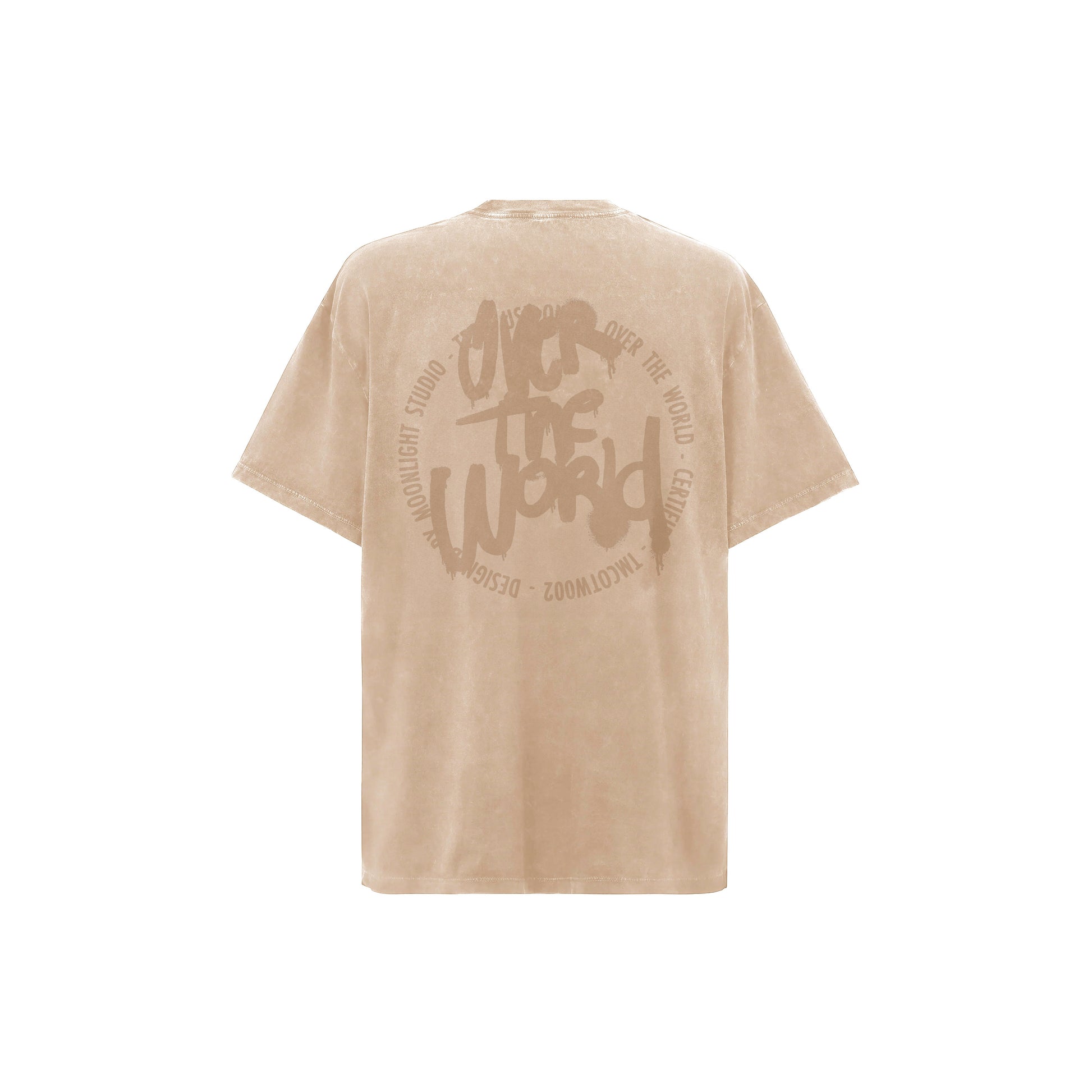 OTW Acid wash Tee Beige