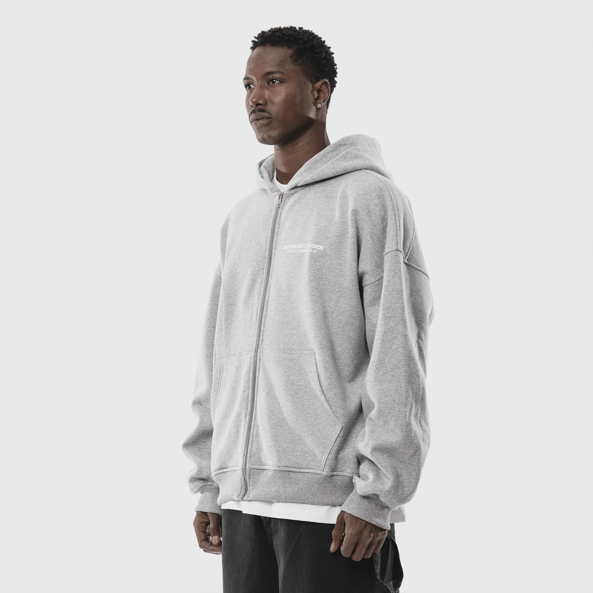 Zennith Zipper Hoodie Gray