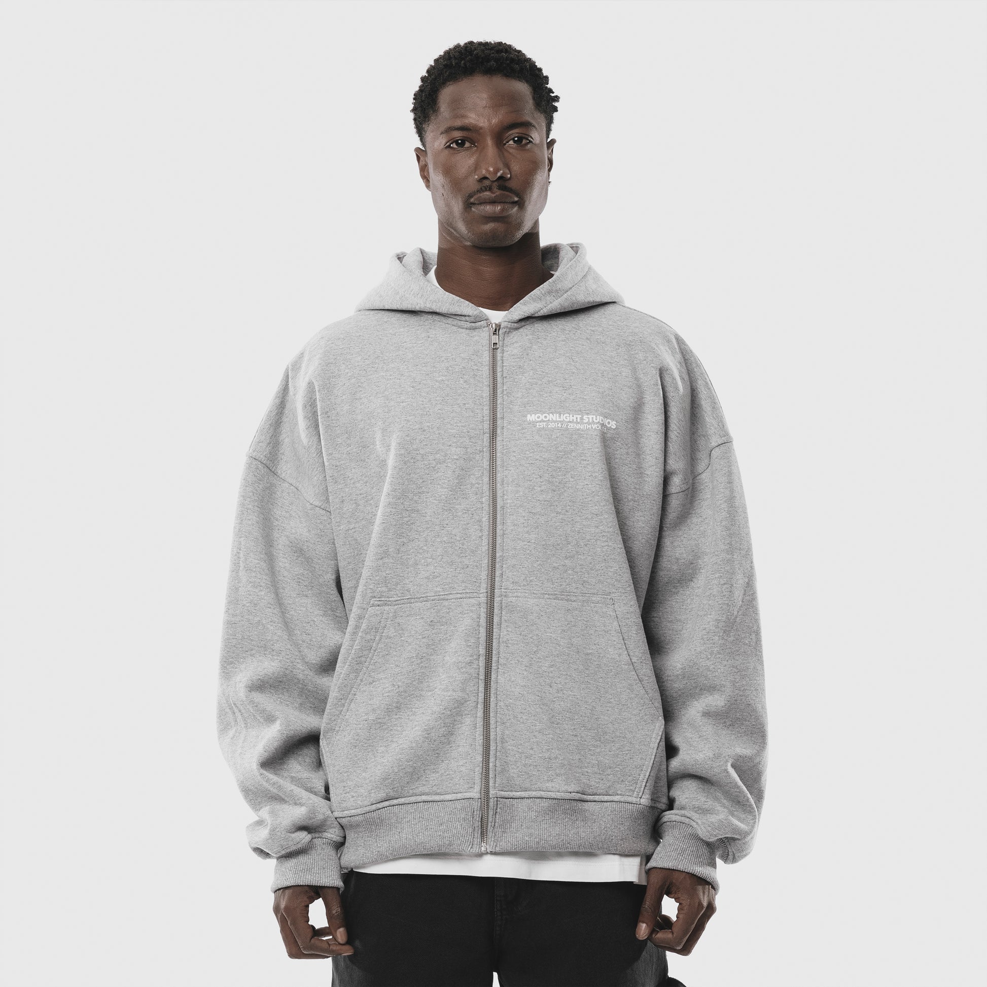 Zennith Zipper Hoodie Gray
