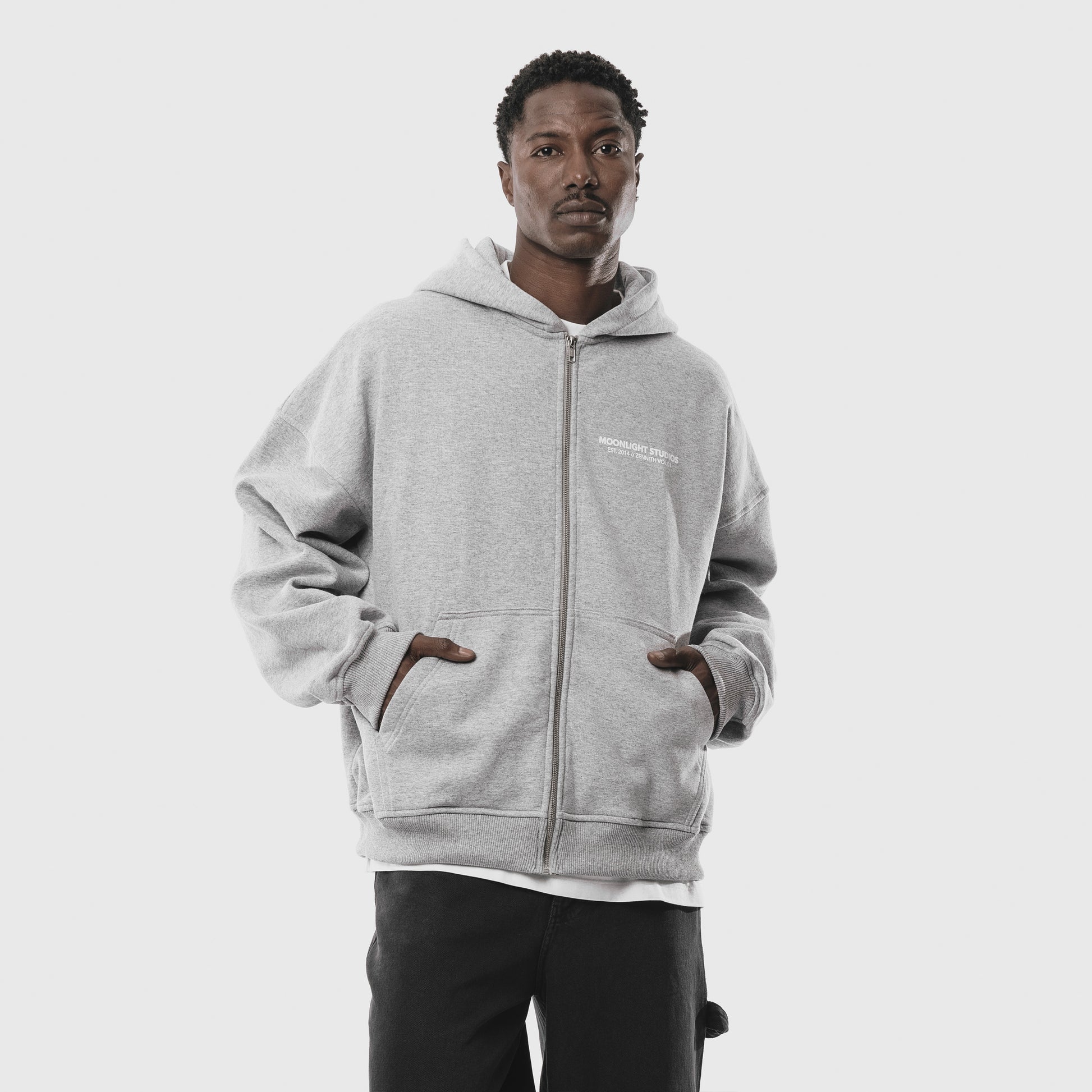 Zennith Zipper Hoodie Gray
