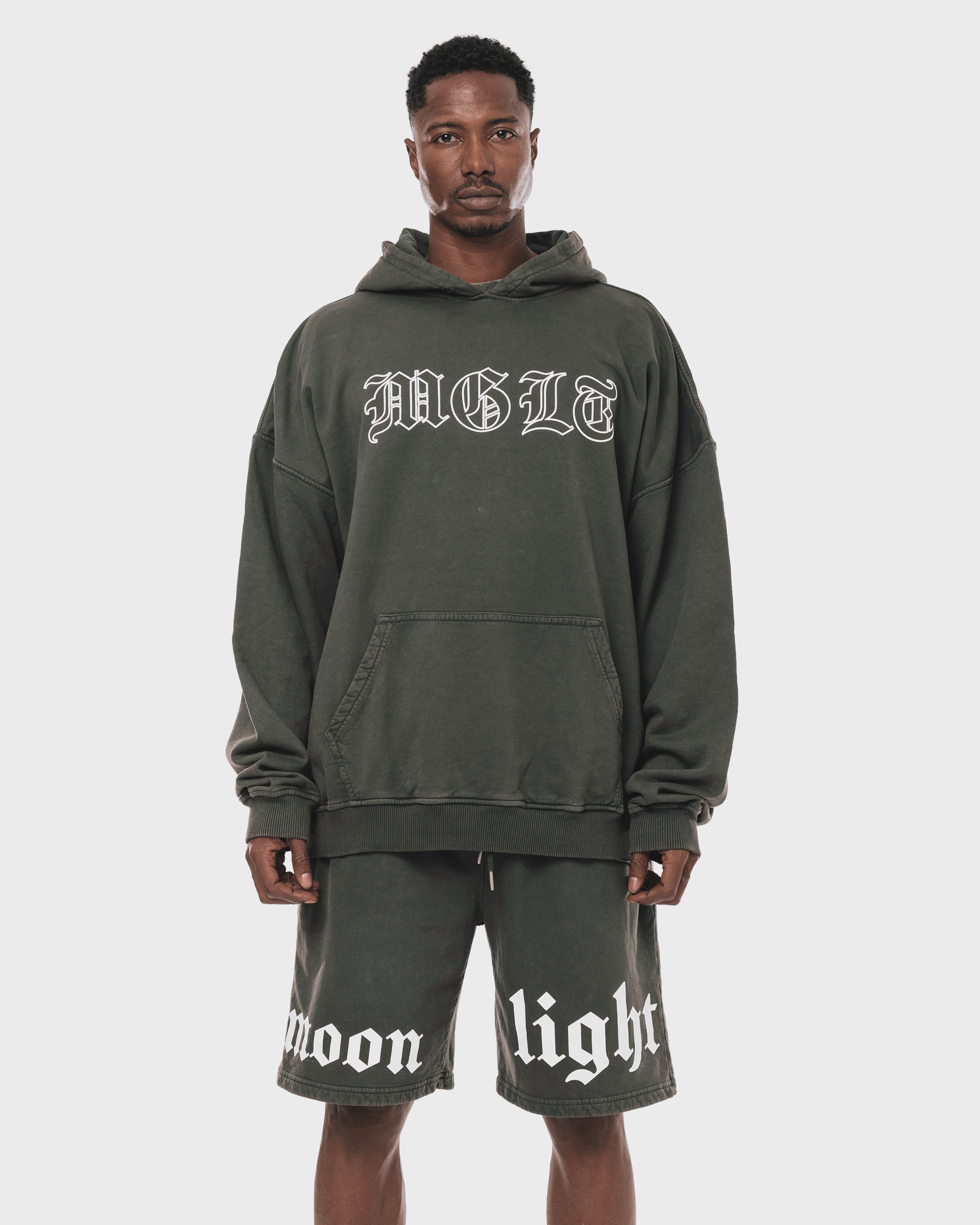 EOS HOODIE ACID WASH  GREEN