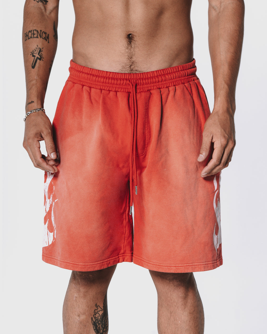 Sweatshort Red Wash - Aither