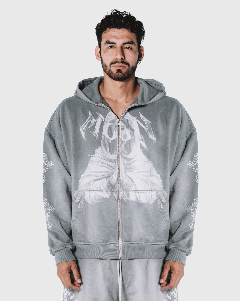Zipper Hoodie Gray Wash - Aither // PRE ORDER