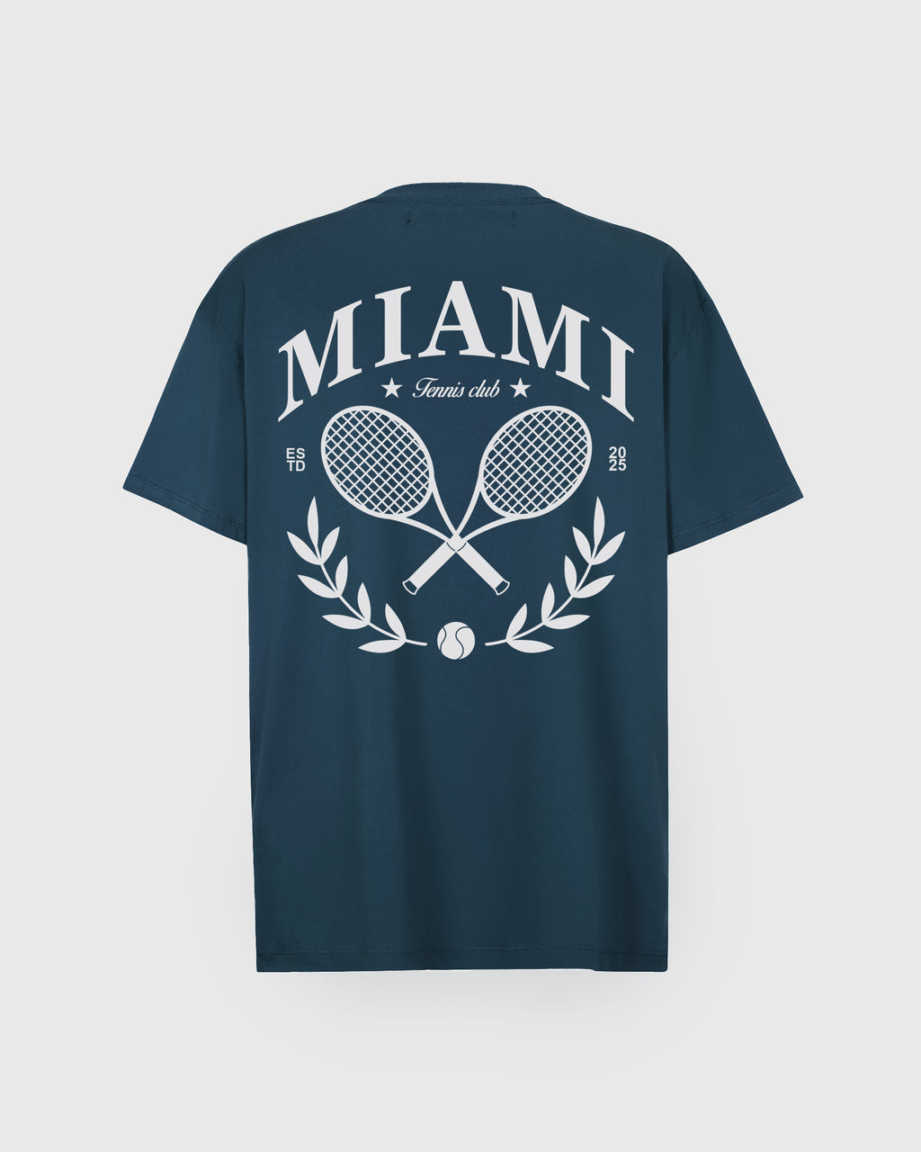 TENNIS CLUB TEE STEEL BLUE