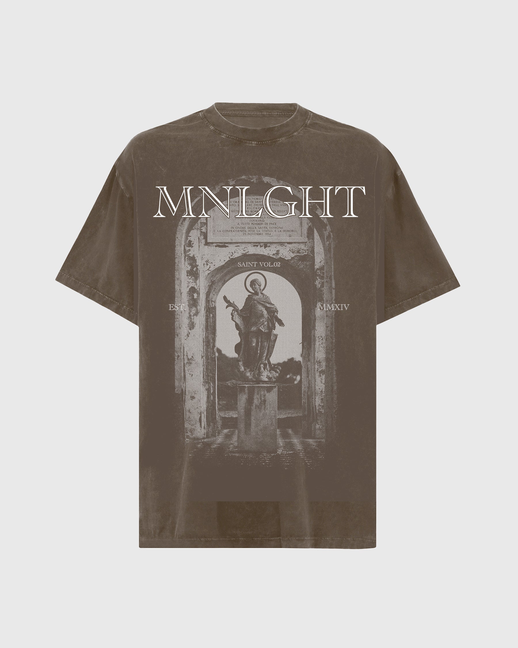 SAINT TEE - ACID WASH BROWN