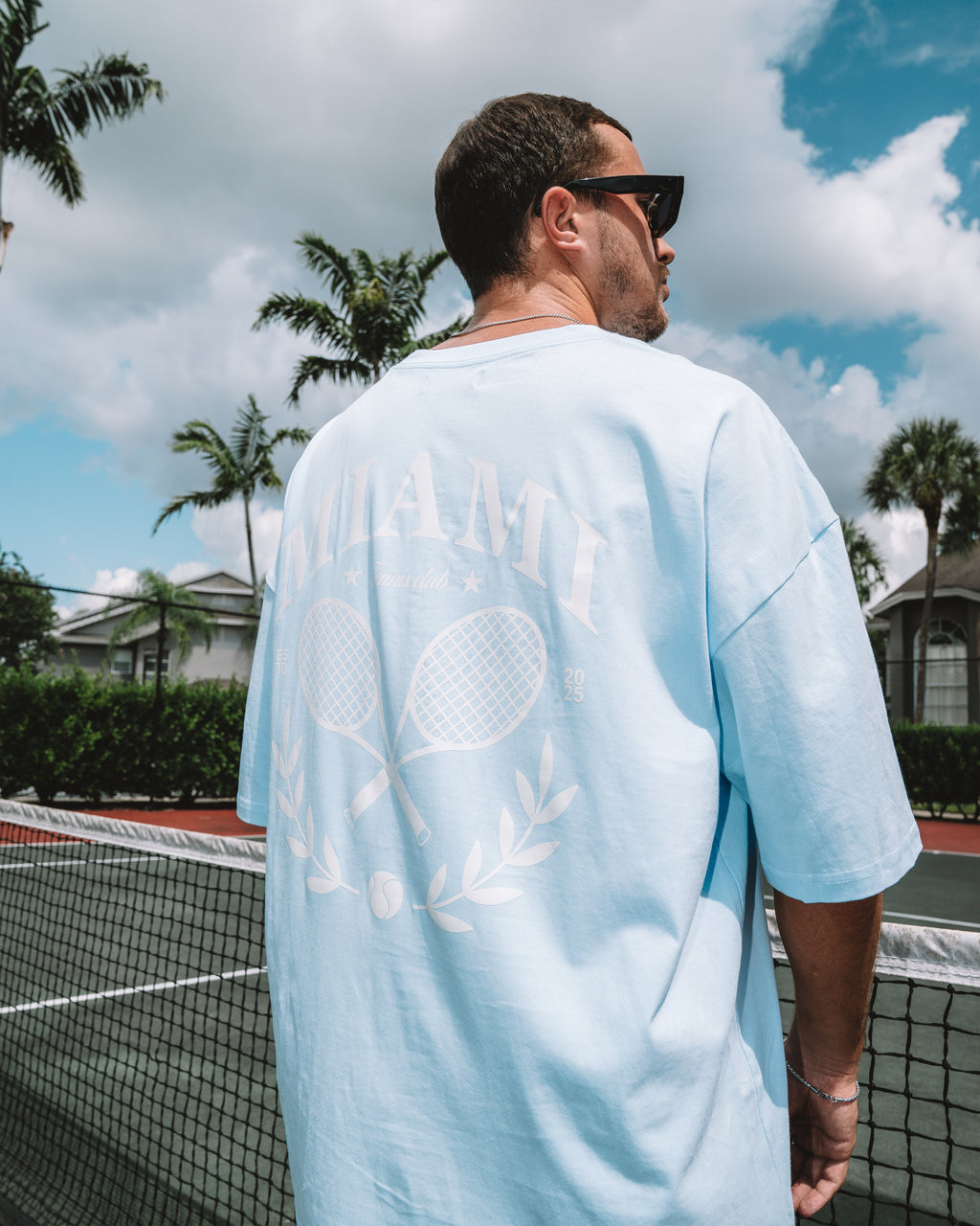 MIAMI TENNIS CLUB TEE – SKYBLUE