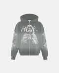 Zipper Hoodie Gray Wash - Aither // PRE ORDER